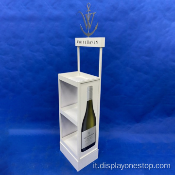 Design personalizzato in metallo vino display per negozi al dettaglio